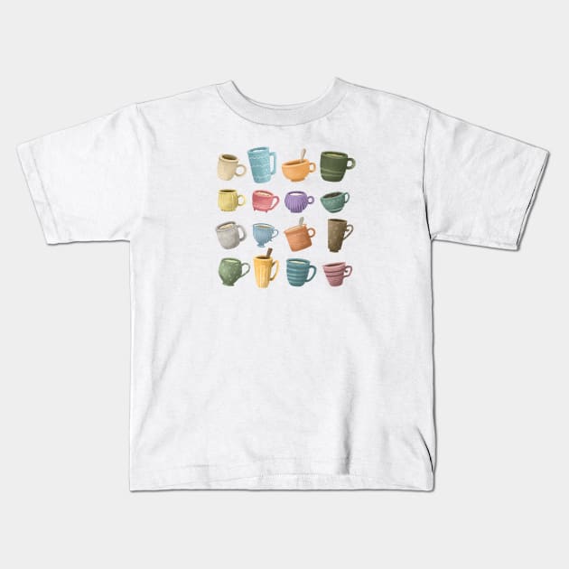 Cups Kids T-Shirt by fadikiymik